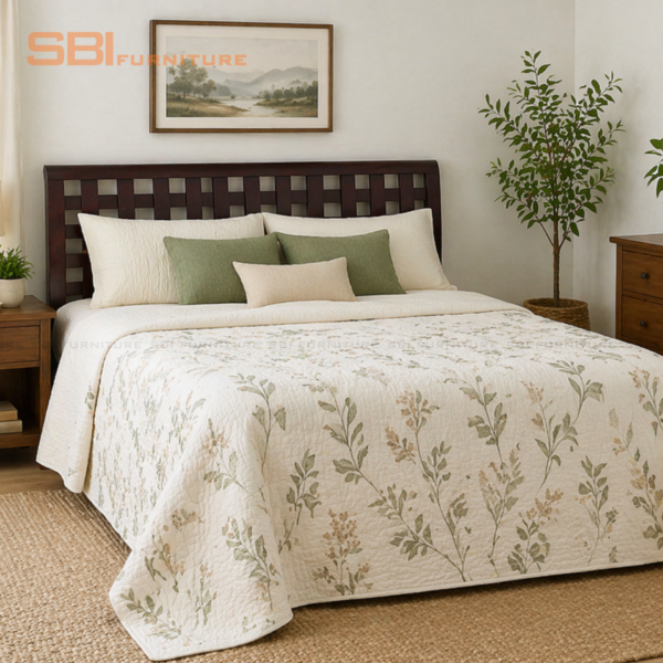 Giường Caro Gỗ Tràm Tự Nhiên - 2
