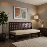 Sofa Caro Gỗ Tràm Bông Vàng (Không Tay Vịn) - 1